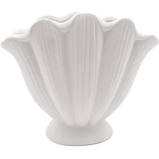 JYCRA Muschelförmige Vase, Moderne Muschel-Keramik-Blumenvase, Flippige, Einzigartige Vase, Muschelförmige Vase für Bauernhaus-Dekoration, Vase für Tischdekoration(#2)