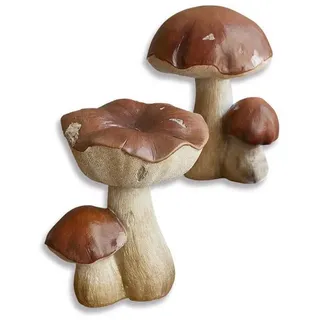 Mirabeau Dekoobjekt Deko-Pilz 2er Set Beenie braun braun