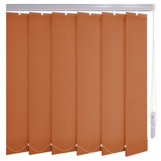 Sonnenschutz-HH® - Lamellenvorhang orange-Terracotta lichtdurchlässig - Breite 90 cm x 110 cm Höhe - Lamellenbreite 127mm Vertikaljalousie Vertikalanlage Schiebevorhang