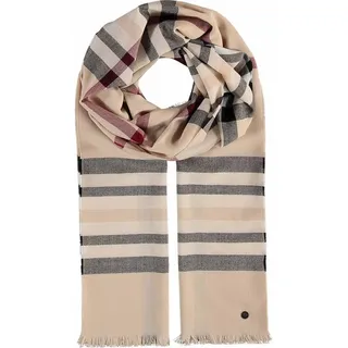 Fraas XXL-Schal Polyacrylstola, (1, mit Schnittfransen), Made in Germany beige|rosa