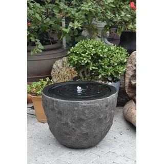 Gardenforma Wasserspiel Curitiba braun, Polyresin inkl. Pumpe und LED-Beleuchtung, Ausführung: braun