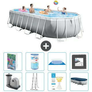Prism Frame Pool Oval - 610x305x122 Cm - 9-teilig  S563