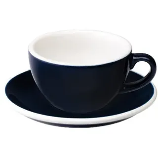 Cappuccino-Tasse mit Untertasse Loveramics Egg Denim, 200 ml