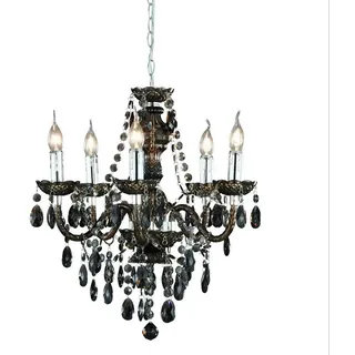 Reality Leuchten Kronleuchter Kronleuchter-T, Höhenverstellbar, ohne Leuchtmittel, Zauberhaftes Lichtspiel, Höhenverstellbar durch Kette schwarz Kronleuchter | 52 cm x 57 cm x 52 cm