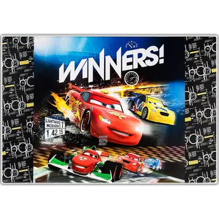 alles-meine.de GmbH große XL - Schreibtischunterlage/Unterlage - Cars - Auto - Lightning McQueen - 60 cm * 40 cm - abwischbar - Tischunterlage/Knetunterlage/Bastelunterlage..