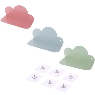 CAILI Wandregal,Tragbare Wandregal,Schwimmendes Wandregal,Kreatives Regal aus Schmiedeeisen,Dekoratives Wandregal,3er-Set Schwimmendes Regal,Dekorationswand (Rosa,Blau,Grün)