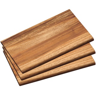 KESPER - 3er Set Frühstücksbrettchen | aus nachhaltigen Akazienholz | Brotzeitbrett | pflegeleicht | robust | 23 x 15 cm