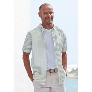 John Devin Kurzarmhemd Regular Fit gestreift Grün XL