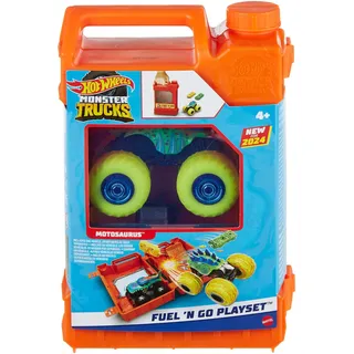 Hot Wheels Monster Trucks Stunt N' Go Fossil Fuel Playset (EC)