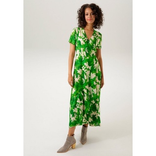Aniston CASUAL Wickelkleid mit graphischem Blumendruck - NEUE KOLLEKTION grün 44