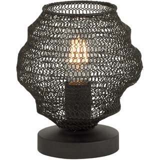 Tischlampe in angesagter schwarzer Netzoptik im Industrial Design