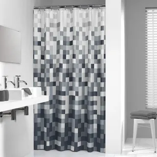 Sealskin Duschvorhang Pixel 180 x 200 cm schwarz/weiß