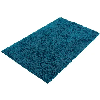 PANA® Bologna Chenille Badematte (60 x 100 cm) • Badvorleger aus weichen Mikrofasern • Badteppich rutschfest & waschbar • Saugfähiger Duschvorleger • Badezimmerteppich • Farbe: Petrol