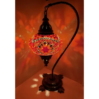 Samarkand - Lights Handgefertigte Mosaiklampe Orientalische Türkische Marokkanische Dekorative Mosaik Tischlampe Mosaik - Stehlampe L Orange Stern