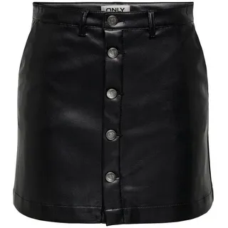 ONLY Lederrock Amazing-Liora (1-tlg) Plain/ohne Details schwarz L