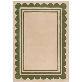 KADIMA DESIGN Kadima Wollteppich 120 x 170 cm Grün-Beige