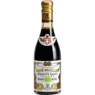 Giusti Aceto Balsamico di Modena Balsamessig 2 Goldmedaillen (1 x 0.25 l) | Bio-Balsamicoessig in Traditionsflasche