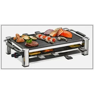 Rommelsbacher RCC 1500 Raclette Grill 8 Pfännchen 1500W Chrom Schwarz NEU