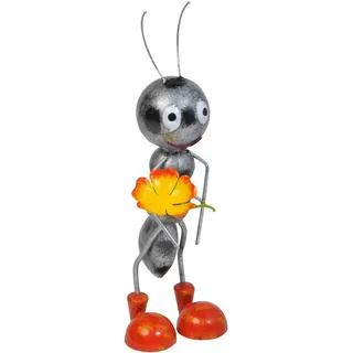 Ameise Blume M, grau/ rot/ gelb, 39 x 12 x 18 cm