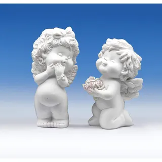 Engel Igor - Engelsfigur - Engelpaar Igor & Olga - stehend 12 cm (2 verschieden Ausführungen) - Schutzengel, Talismann, Glücksbringer, EIN Geschenk für Liebende (Paar 1)