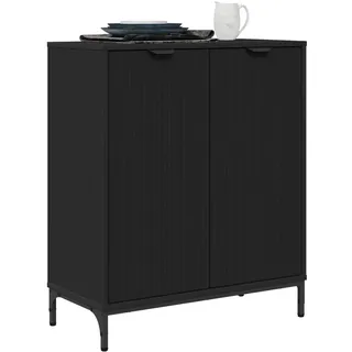 vidaXL Sideboard 69,5 x 82 x 33 cm Schwarz
