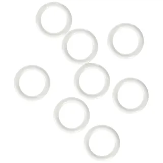 GARDINIA Annähringe Kunststoff Weiß 30-er Pack