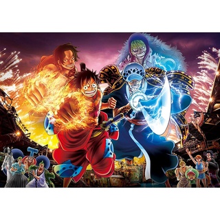 Puzzle 2000 Teile -One Piece Anime Poster - 2000 Piece Puzzle for Adults and Children from 14 Years - One Piece Anime Poster - Impossible Puzzle 100x70cm