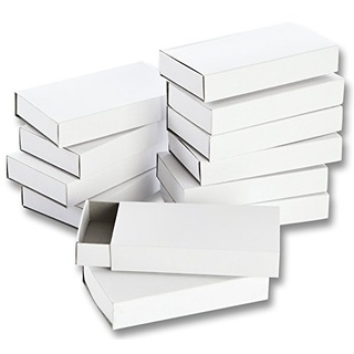 folia 2407 - Streichholzschachteln, blanko, groß, weiß (96 Schachteln)