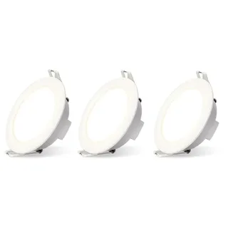 Aigostar LED Einbaustrahler Flach 230V 4.8W led spots badezimmer, IP65 Wasserdicht led Einbauleuchten, Natürliches Licht 4000K, Ø68mm Lochdurchme...