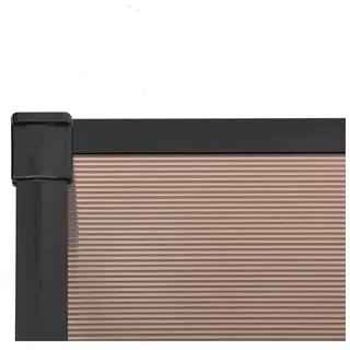 vidaXL Türvordach 122 x 90 cm schwarz