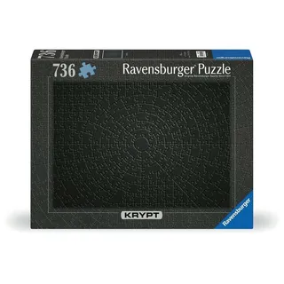 Ravensburger Puzzle 12000054 - Krypt Black - Puzzle mit 736 schwarzen Teilen, tolle Herausforderung für Puzzlefans und Knobelfreunde ab 14 Jahren
