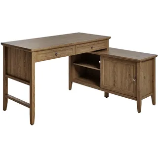 Jahnke Eckschreibtisch Classic C 145 E Eiche / Braun