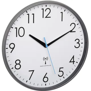 TFA Funk-Wanduhr 30,0 cm 60.3549 grau
