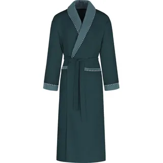 Normani Herren Bademantel Waffelpique Moyo in Blau | Gr.: S/M