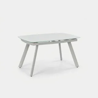 Ausziehbarer Esstisch Aus Gehärtetem Glas Im Design Blanco