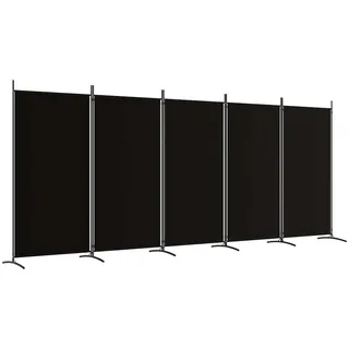 vidaXL Paravent Schwarz 433x180 cm