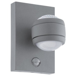 EGLO LED Wandleuchte Sesimba 1, Leuchtmittel inklusive, Außenleuchte inkl. Bewegungsmelder, Schwarz, Sensor-Wandleuchte, IP44
