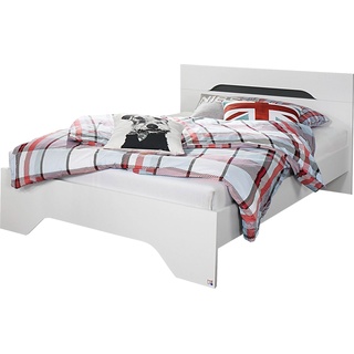 Futonbett RAUCH "Noosa" Betten Gr. Liegefläche B/L: 120 cm x 200 cm, kein Härtegrad, schwarz-weiß (weiß, graumetallic) Futonbetten Betten