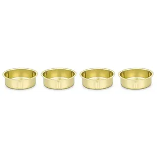 NaDeco Teelichthalter in Gold, Größe frei wählbar mit Ø zwischen 40 und 70mm Teelichttüllen Teelicht-Tülle für Standard-Teelichter Kerzentülle Kerzentopf Kerzenhalter, Größe:Ø 50 mm | 50 Stück