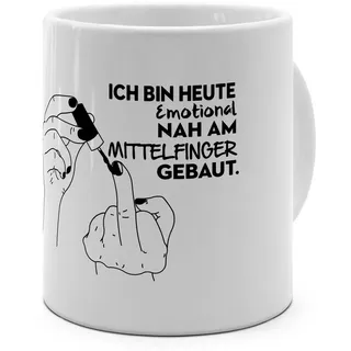 PhotoFancy Tasse mit lustigem Spruch 'Mittelfinger' - Sprüchetasse, Tasse Jumbo XXL