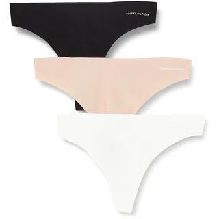 Tommy Hilfiger Damen 3P Thong Tangahöschen, Black/White/Misty Blush, M - M