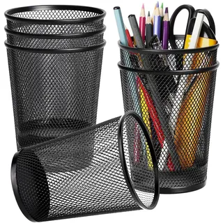 Stifthalter, 6 Stück, Netz-Metall-Bleistiftbecher, langlebiger Stift-Organizer, Schreibtisch-Organizer-Set für Büro, Schreibtisch, Aufbewahrung und Organisation