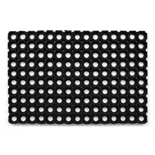 RugsX Fußmatte 100 x 200 cm Schwarz