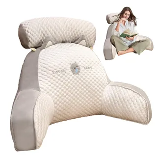 Rückenkissen Zum Sitzen Im Bett, Lesekissen Für Bett Und Sofa Mit Armlehnen Abnehmbarer Nackenstütze, Rückenkissen Bett, Rückenkissen Sofa, Lesekissen Für Bett, Zum Sitzen Im Bett, Lesen, Fernsehen