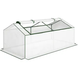 Outsunny Tomaten, Gewächshaus mit Rollfenster 180/90/70 cm,
