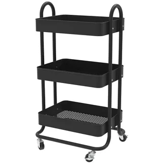 Vicco Unterschrank Rollregal Tron 45,9 x 78,7 cm Schwarz