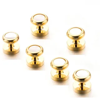 COOKOE Rundes Manschettenknopf-Set für Herren, Smoking, Schnalle, Hemd, Knopf, Messing-Manschettenknöpfe, Hochzeitsschmuck, Hochzeitsgeschenke