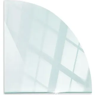 Kaminplatte Glas Schutzglas Funkenschutzplatte Glasbodenplatte Feuerfeste - 100x100 cm - Transparent