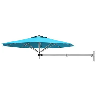 LuxusKollektion Balkonschirm Sonnenschirm Wandmontage Ø250cm Türkis blau