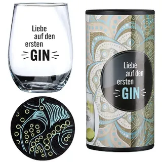 GILDE Gläser-Set Gin-Glas in Geschenkverpackung "Liebe auf den ersten Gin" von Gilde